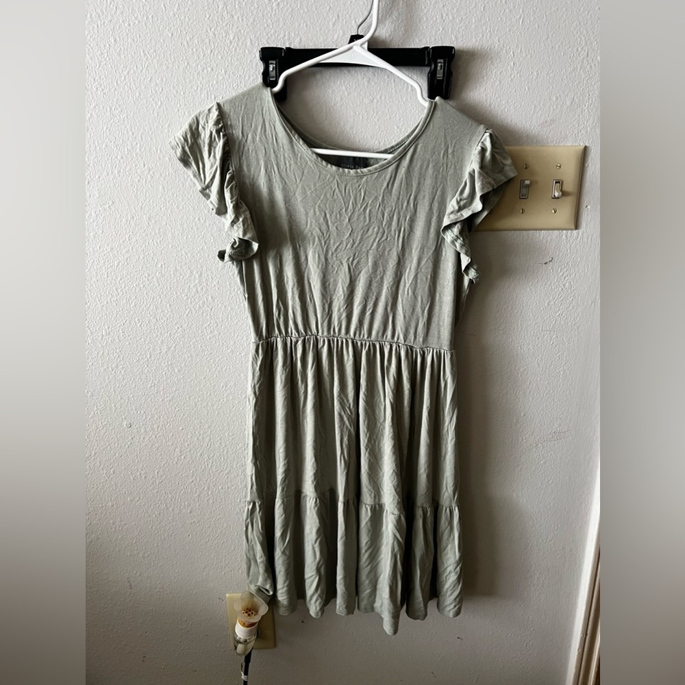 Green flowy dress